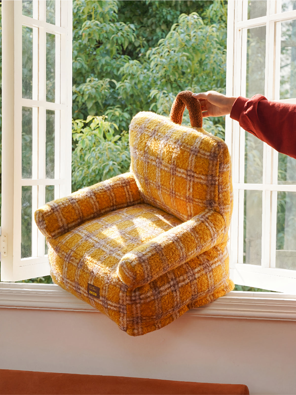 Vintage Plaid Sofa