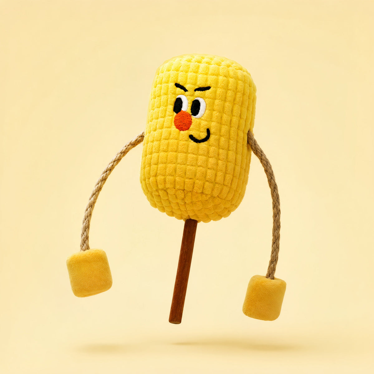 Corn Buddy Wink zacht speelgoed voor katten in helder geel