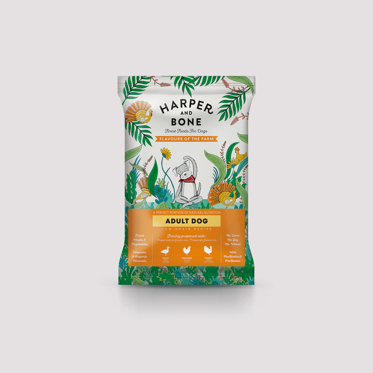 Harper & Bone Adult Medium Flavours of the farm 100g