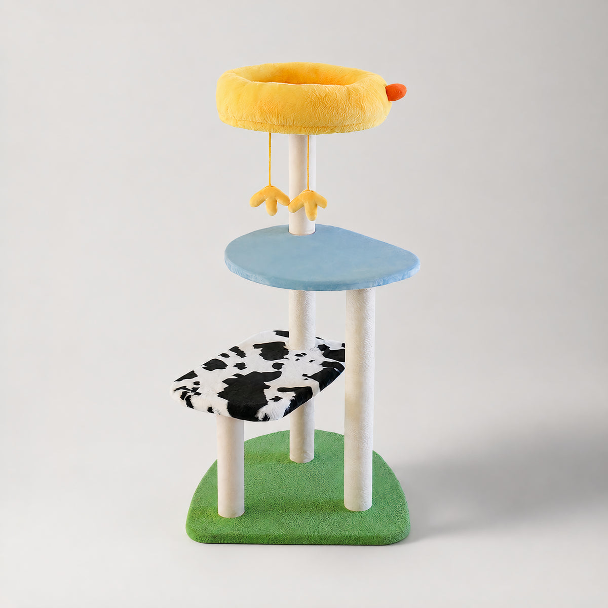 Zeze Farm Chicken tree yellow nest chick-shaped for cats
