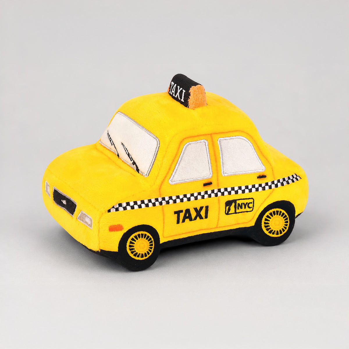 Onlyfresh Taxi Toy plush toy for dogs, yellow taxi design
