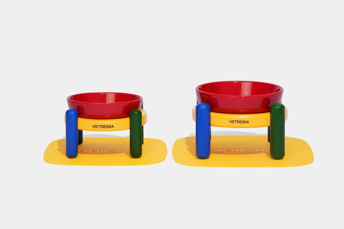 Chroma Ceramic Pet Bowl & Mat Set - comedouro