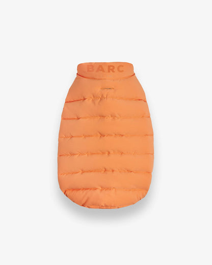 Reversible Dog Puffer Jacket: Coral & Khaki Green