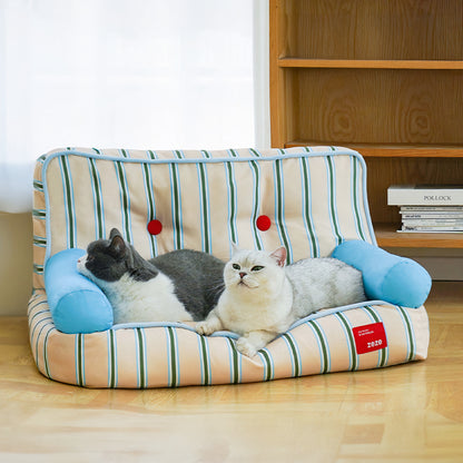 Sofa stripes white