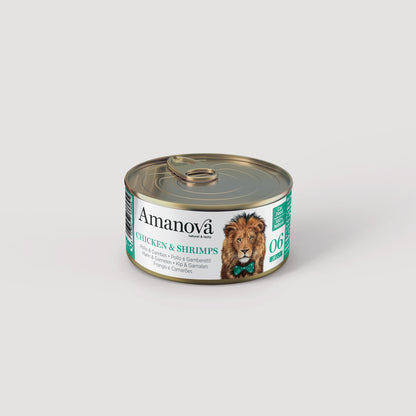 Amanova 06 Huhn & Garnelen, 100% natürlicher Snack für Katzen
