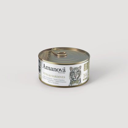 Amanova 14 Tuna & Sardines, 100% natural snack for cats
