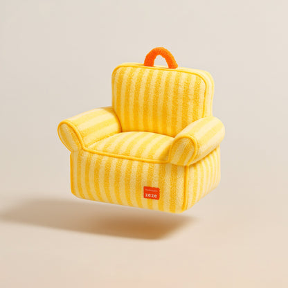 Zeze Stripes yellow striped sofa for pets elevated structure