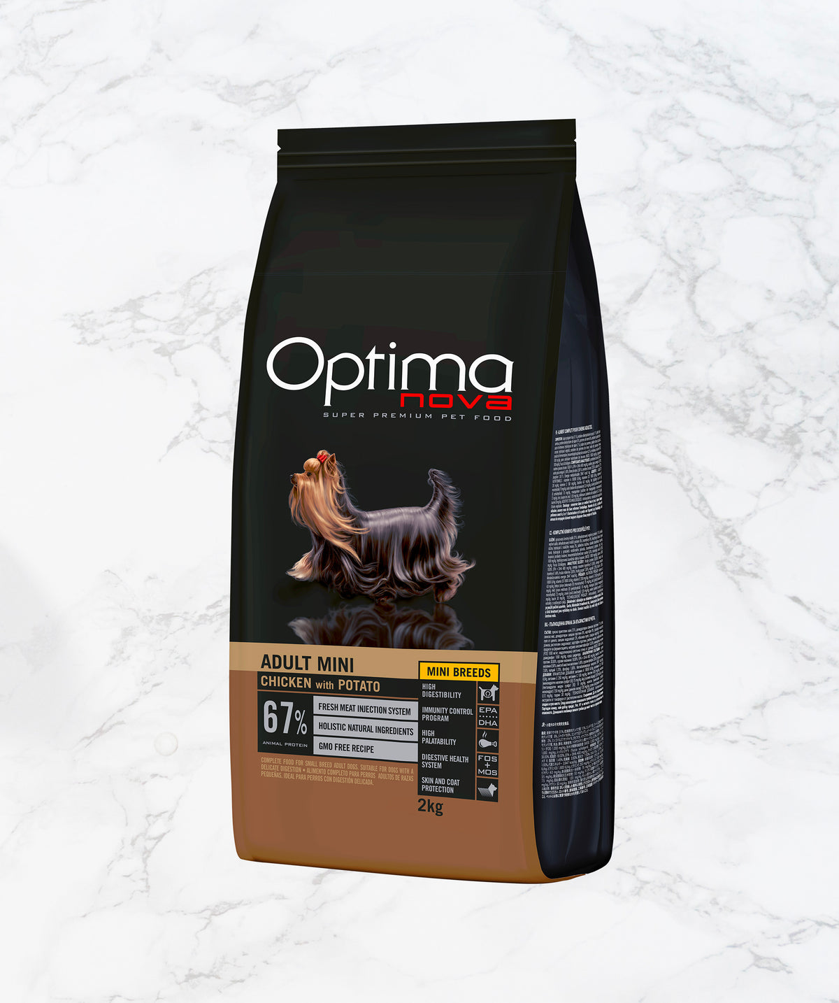 Optimanova Adult Mini Frango e Batata para cães pequenos adultos