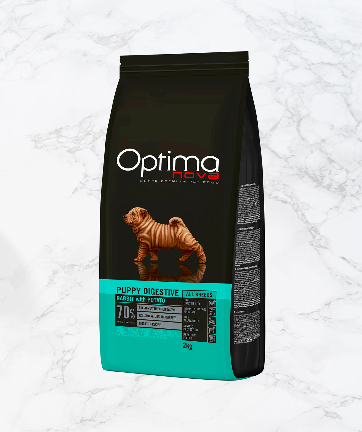 Optimanova Puppy Digestive rabbit and potato for puppies
