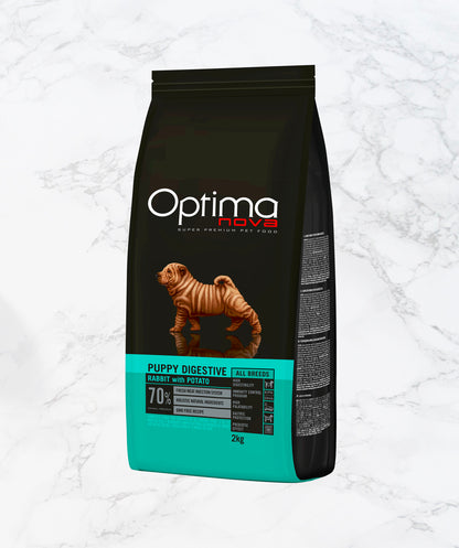Optimanova Puppy Digestive rabbit and potato for puppies