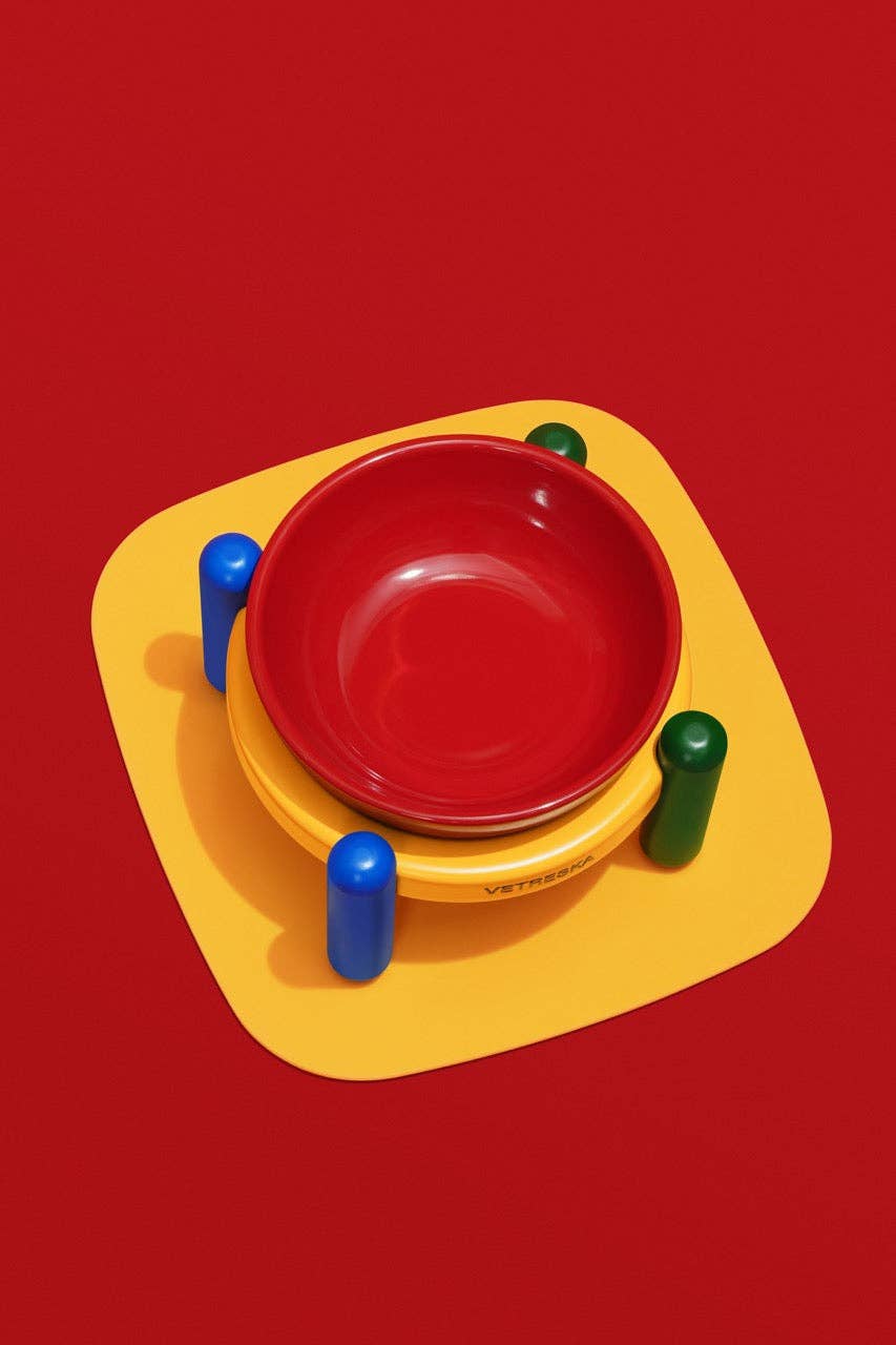 Chroma Ceramic Pet Bowl & Mat Set - comedouro