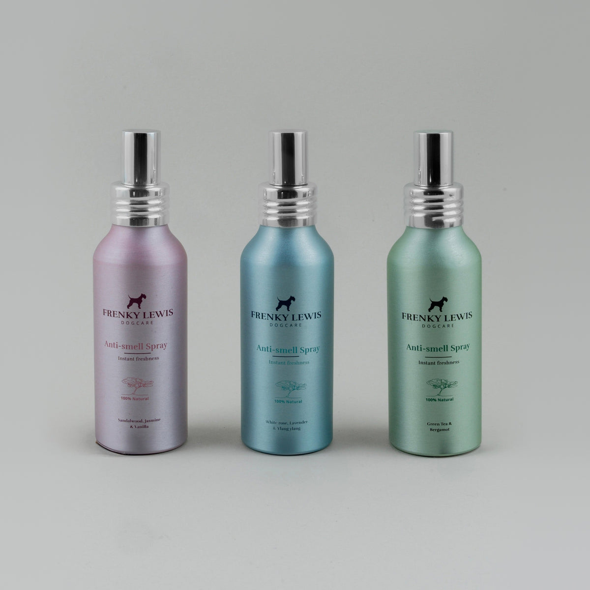 Spray Anti Odor de Frenky Lewis en envase pulverizador con nueces de lavado