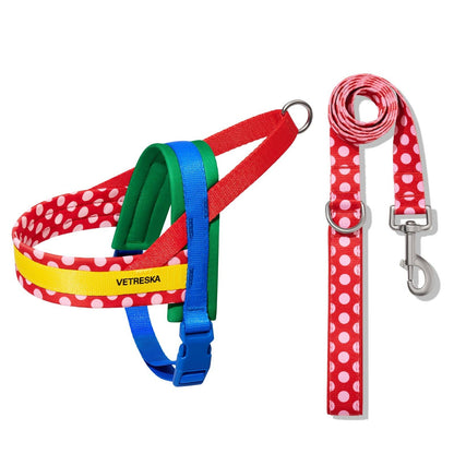 Chroma Pet Harness & Leash Set Red - arnés y correa
