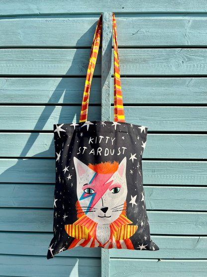 Kitty Stardust Cat Tote Bag