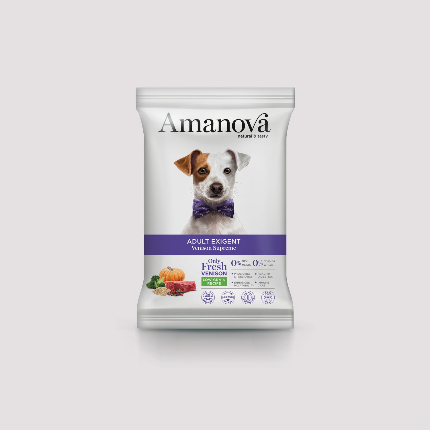 100g sample Amanova Adult Exigent with venison for dogs