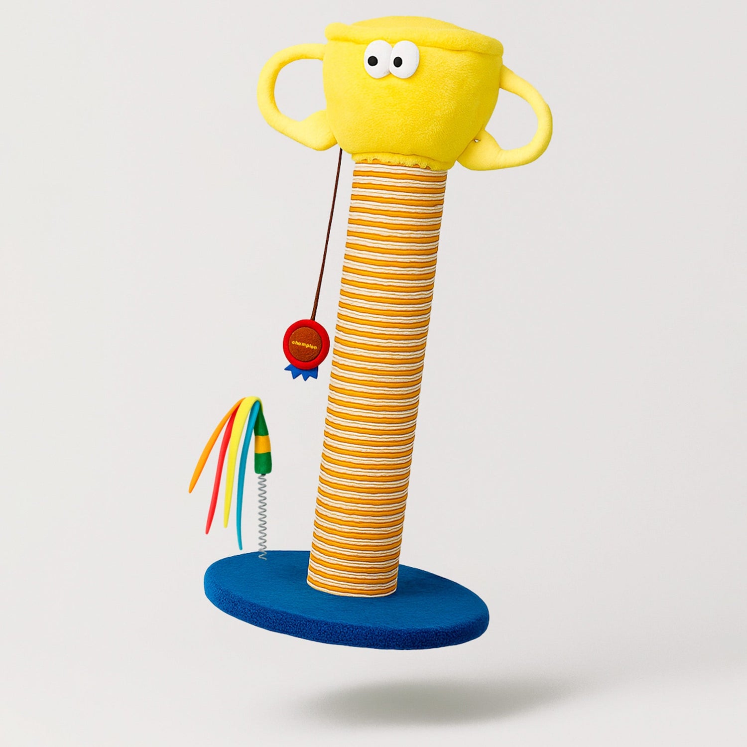 Zeze Award Cat Tree scratcher with red striped roof