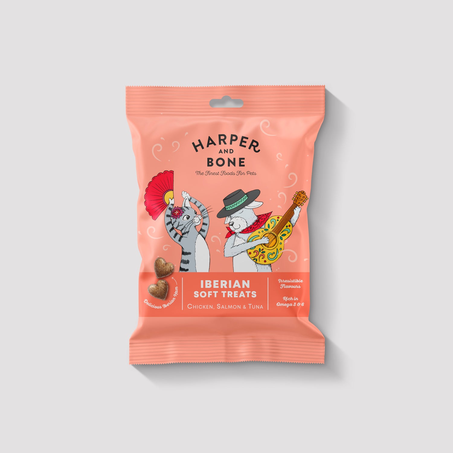 Iberian soft Treats Harper & Bone pollo, salmone e tonno per cani