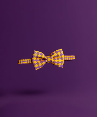Akcesoria Bow Tie marki Zeze dla kotów z wzorem w kratę w żywych kolorach