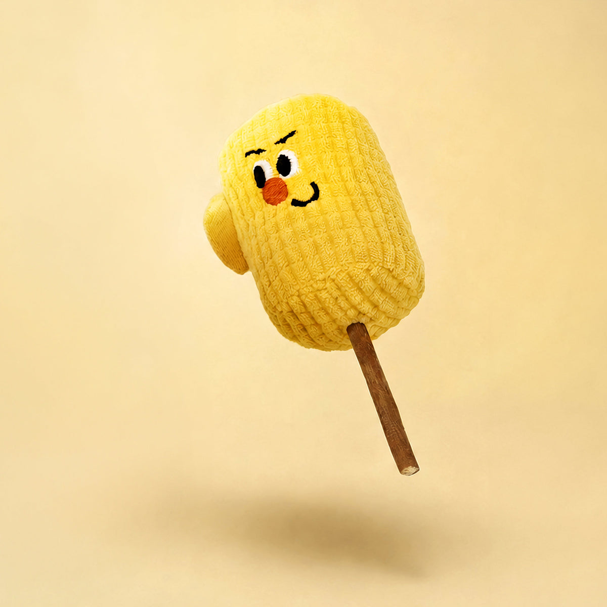 Corn Buddy Plush soft toy for cats shaped like corn cob