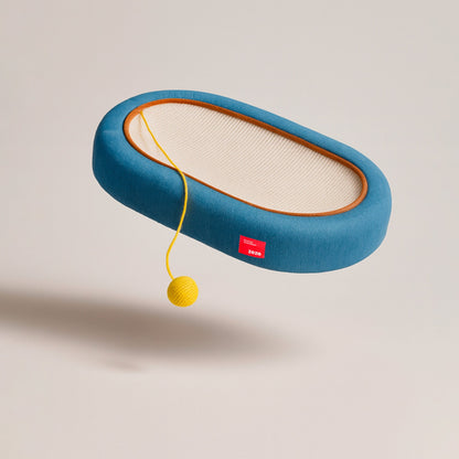 Denim Scratcher by Zeze for cats with denim fabric and modern structure