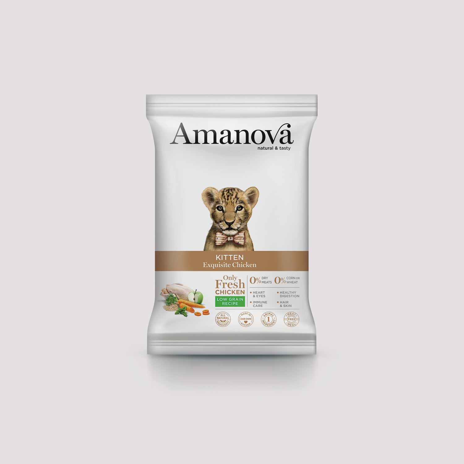 Muestra de pienso Amanova Kitten Exquisite Chicken 70 gramos para gatitos