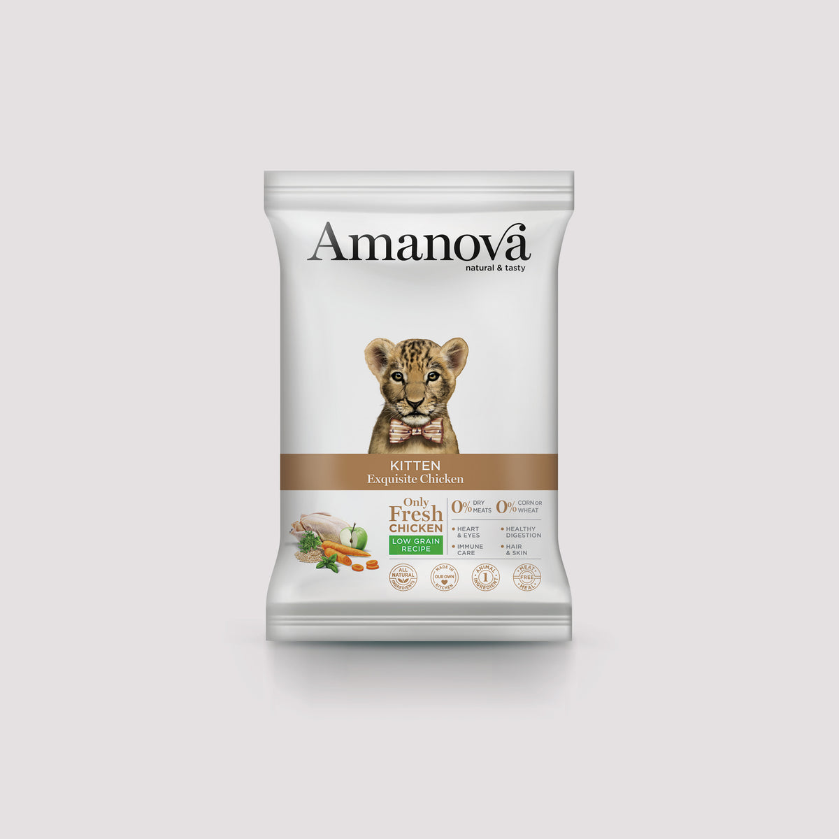 Muestra de pienso Amanova Kitten Exquisite Chicken 70 gramos para gatitos