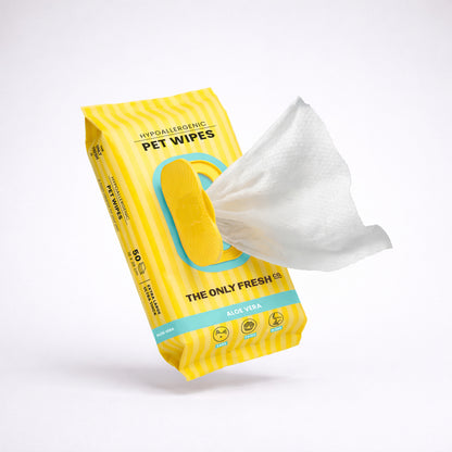 Salviette umide Onlyfresh con aloe vera per cani e gatti