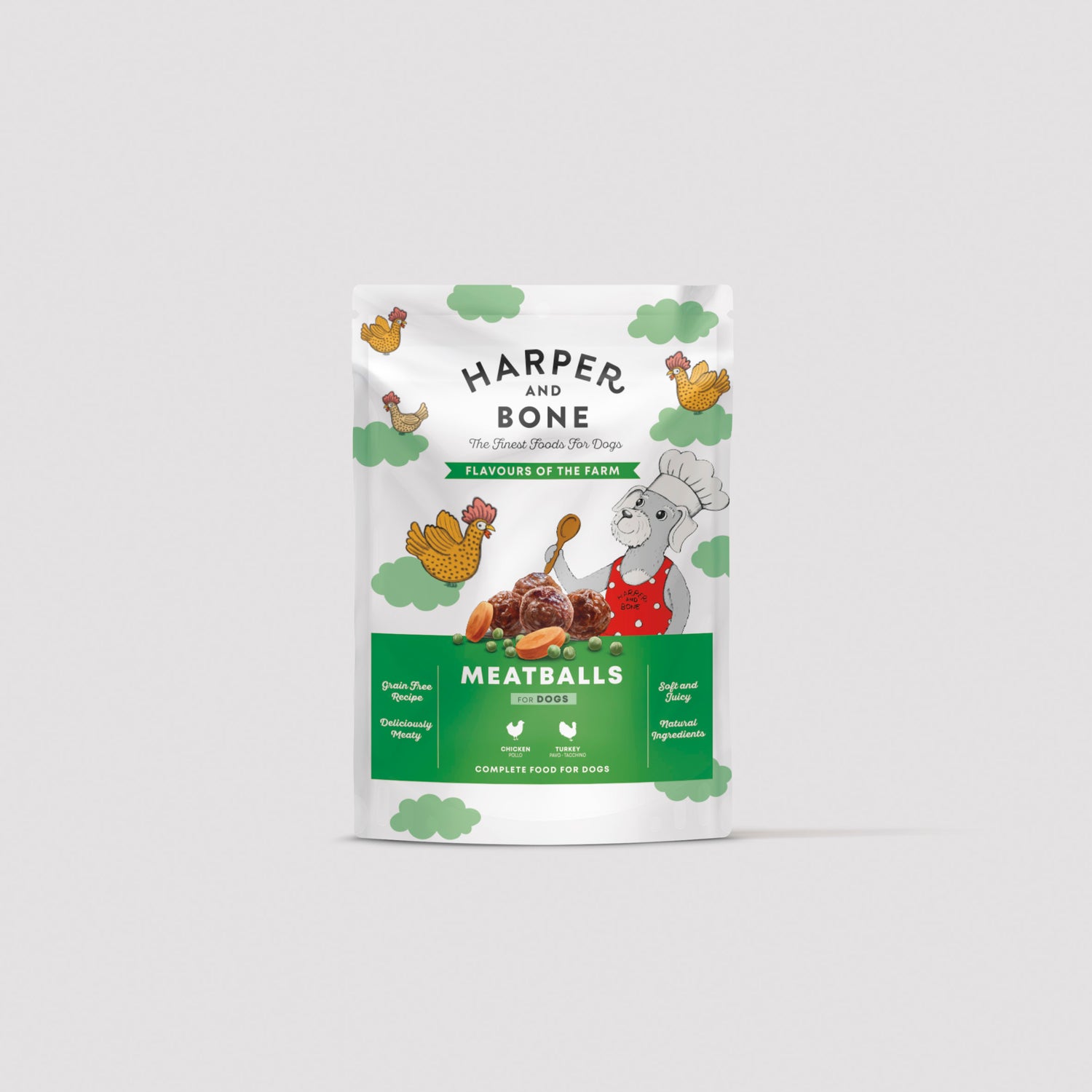 Harper & Bone Flavours of the Farm dog meatballs family pack