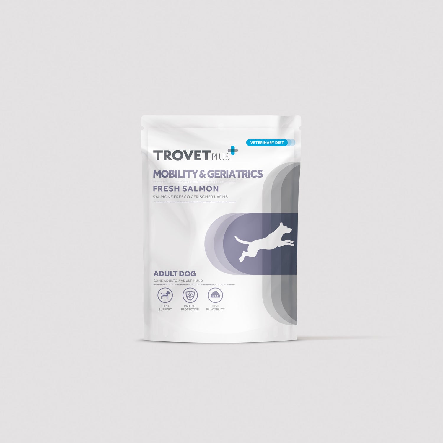 Trovetplus Mobility & Geriatrics com salmão fresco para cães sénior