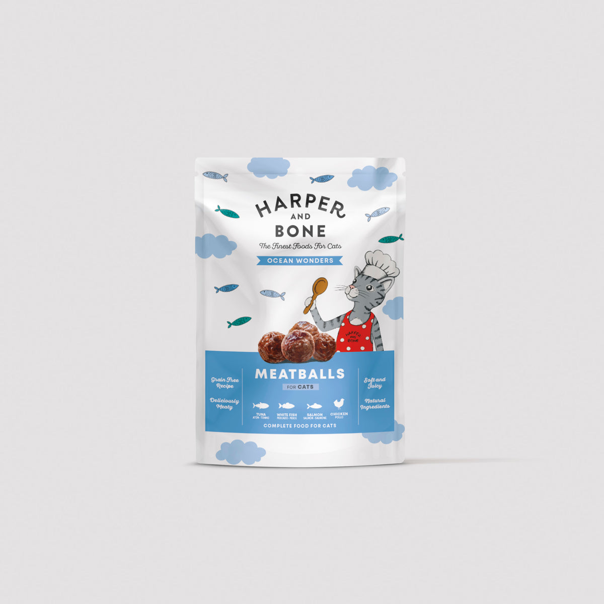 Harper & Bone Ocean Wonders cat meatballs in jar