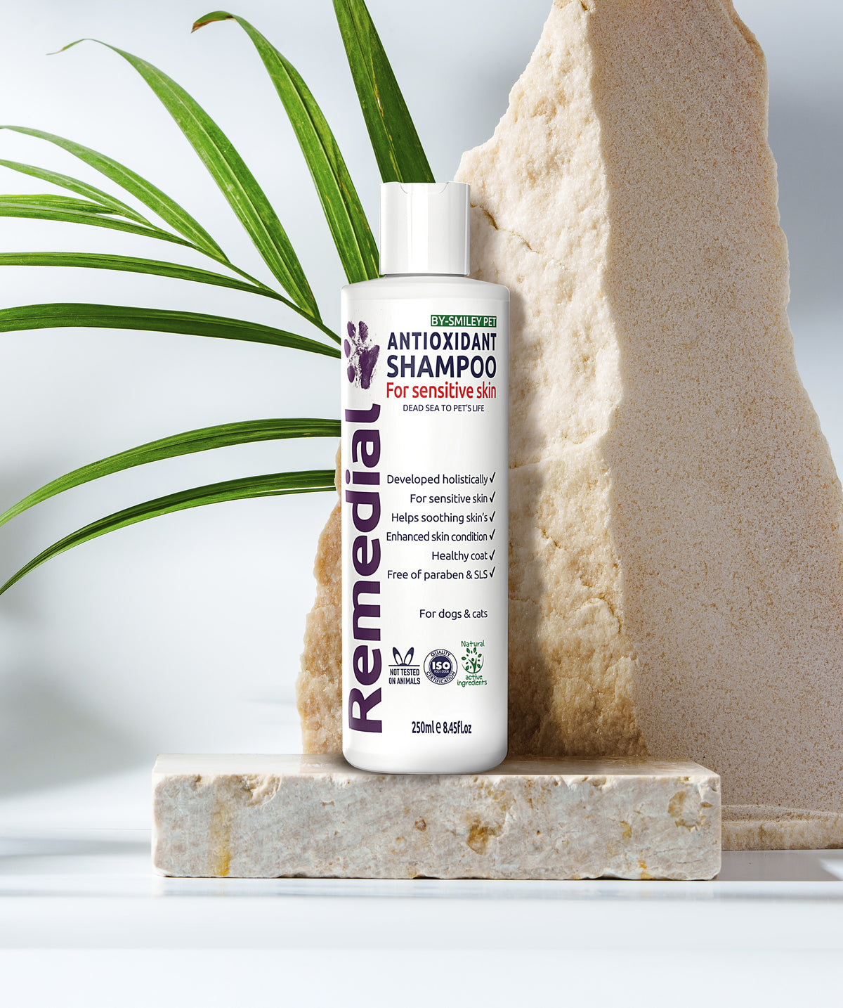 Bottiglia shampoo antiossidante Smiley pet per pelli sensibili animali