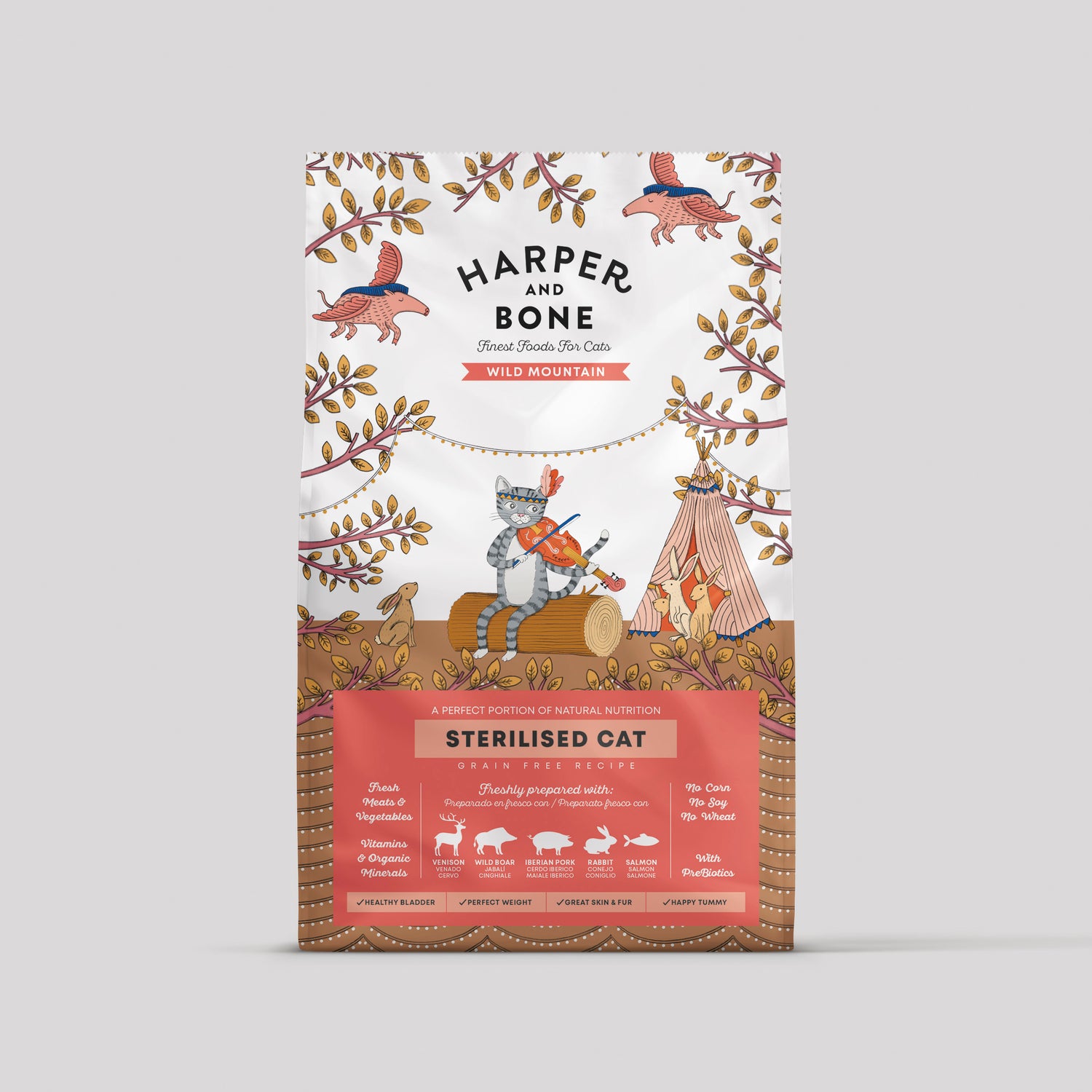 Harper & Bone Sterilised Cat Wild Mountain dry food for neutered cats