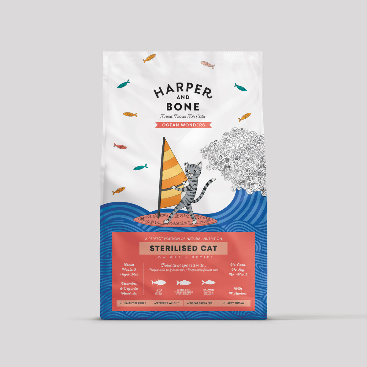 Harper & Bone Sterilised Cat Ocean Wonders dry food for neutered cats