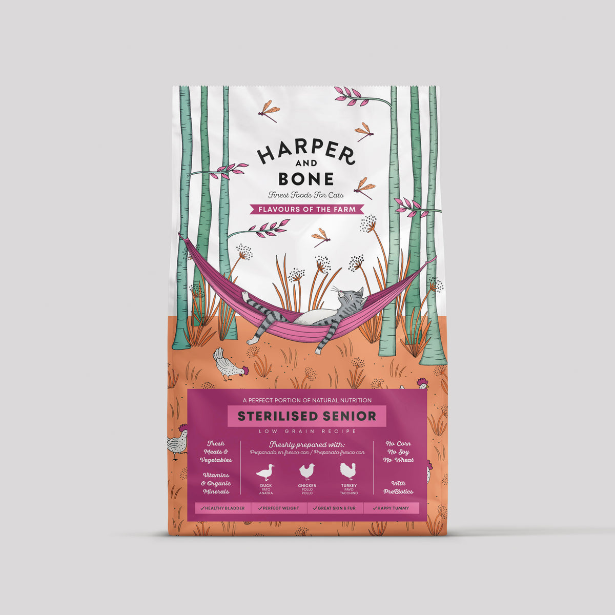 Harper & Bone Sterilised Senior Flavours of the Farm crocchette per gatti senior