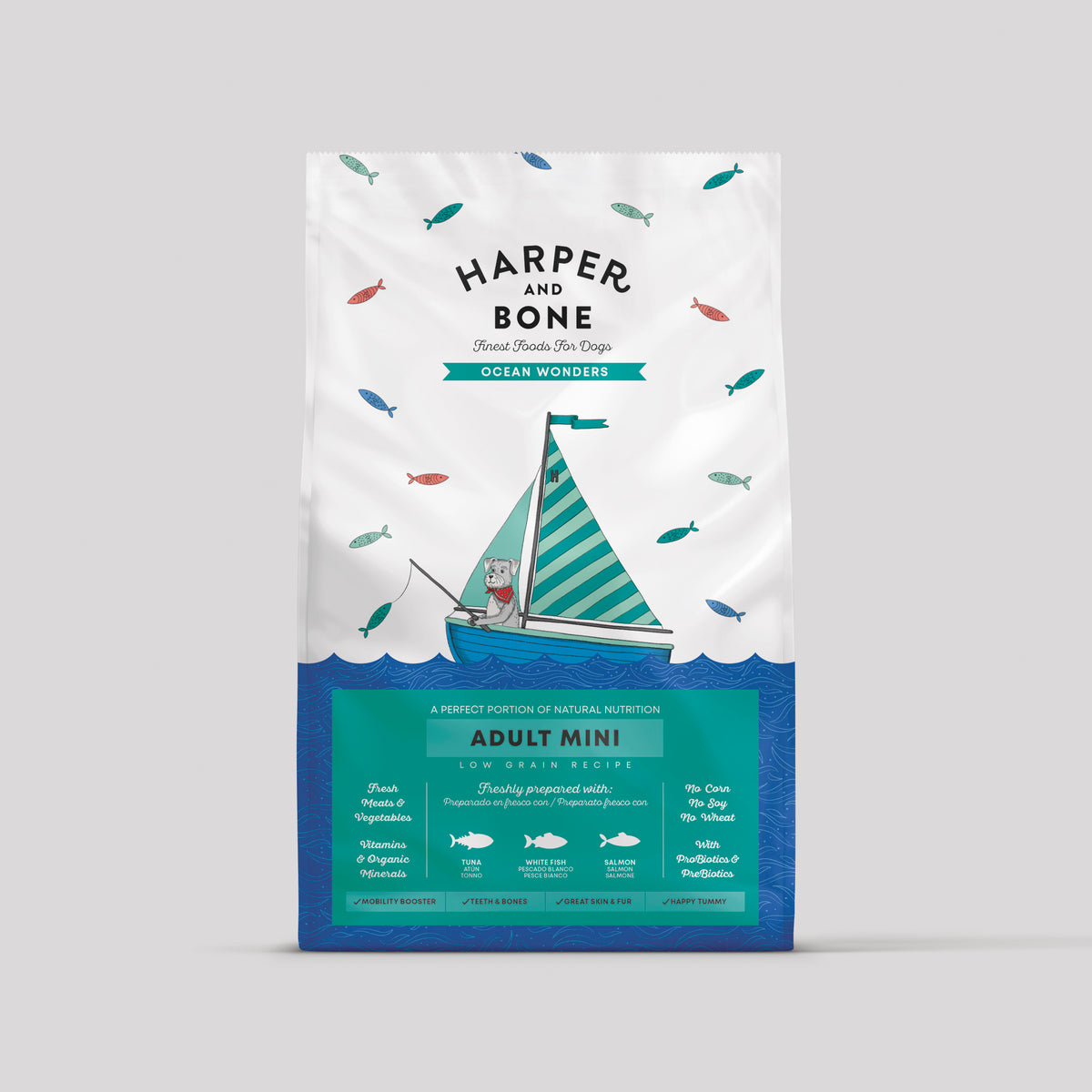 Harper & Bone Adult Mini Ocean Wonders voor kleine honden