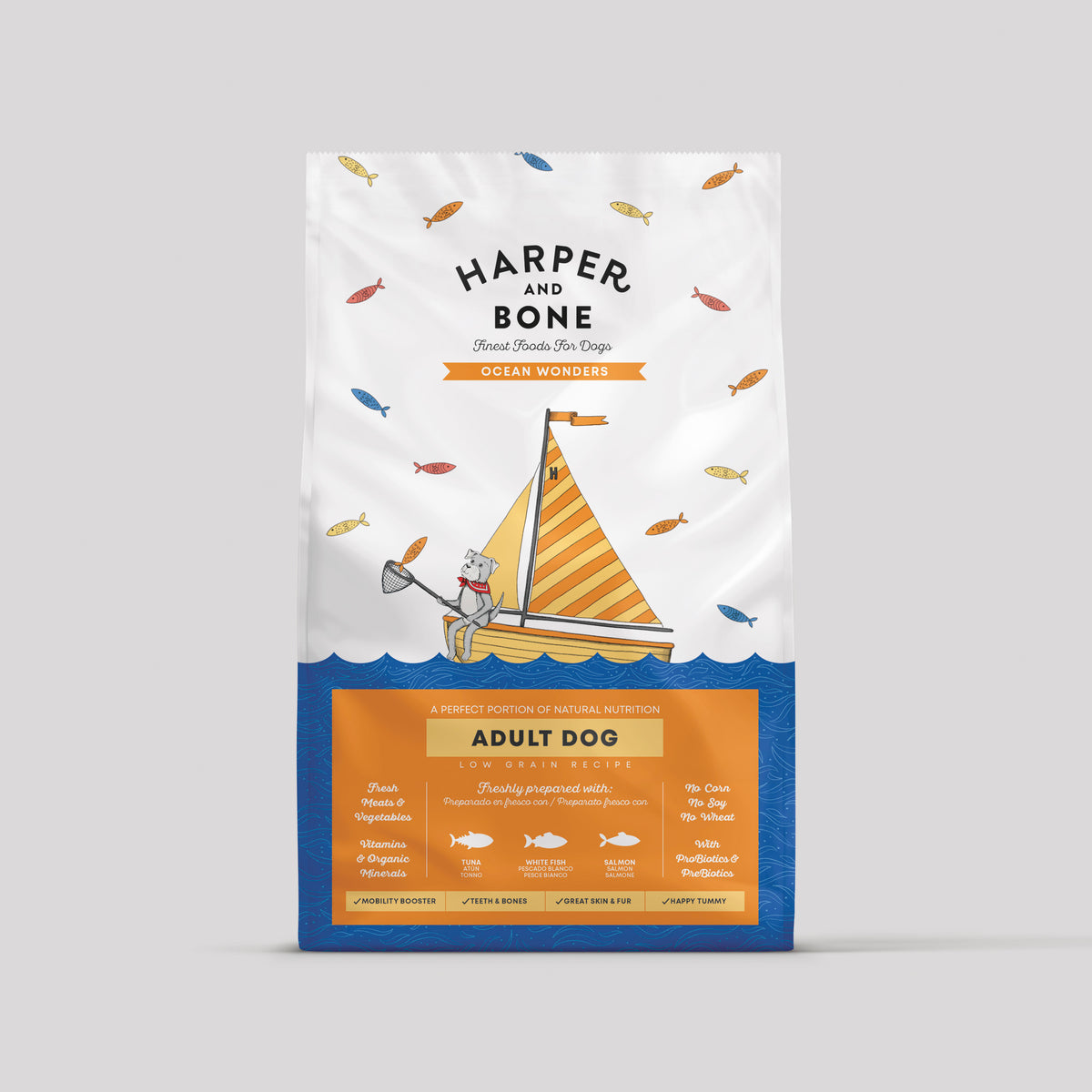 Harper & Bone Adult Dog Ocean Wonders dry food for adult dogs