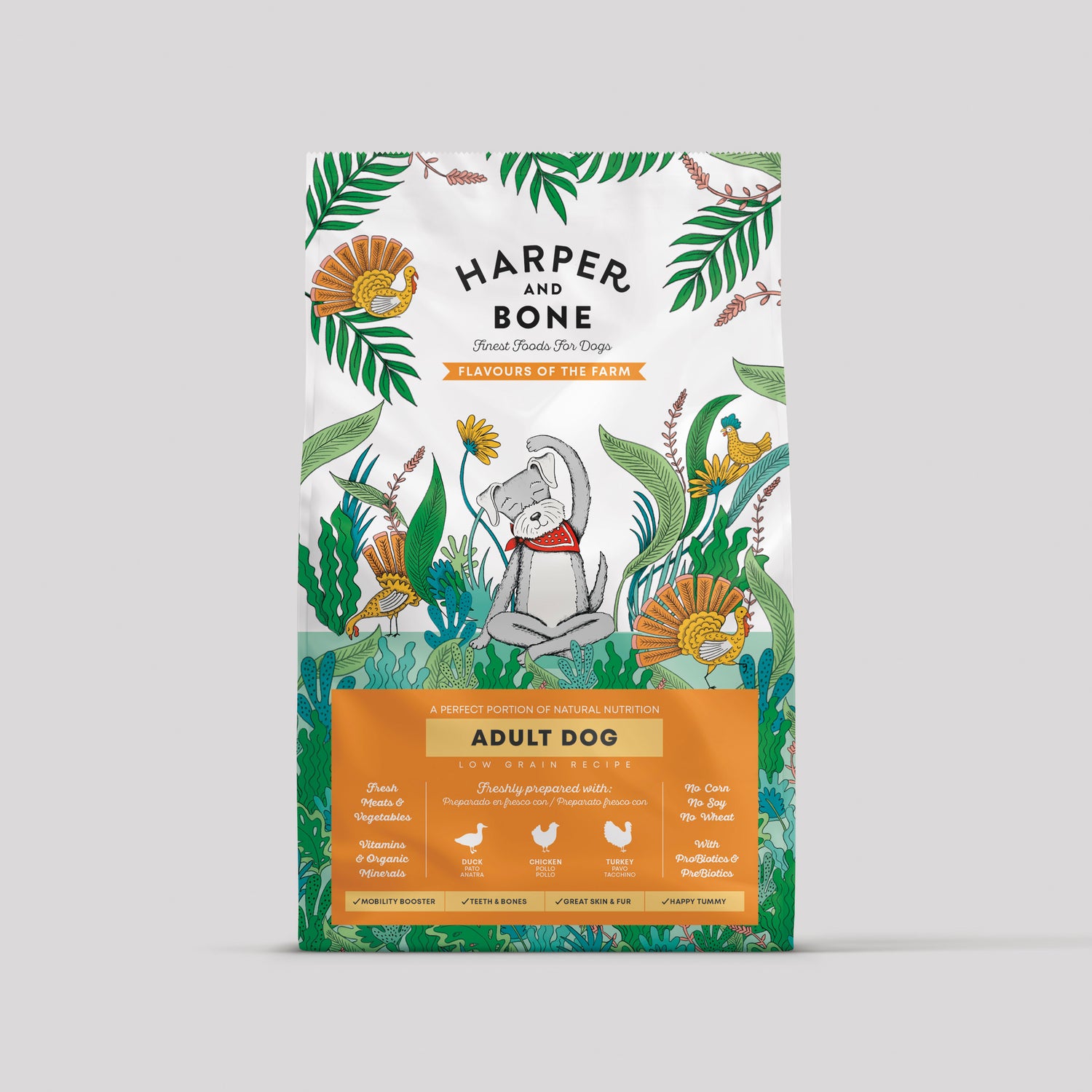 Harper & Bone Adult Dog Flavours of the Farm dry food for adult dogs