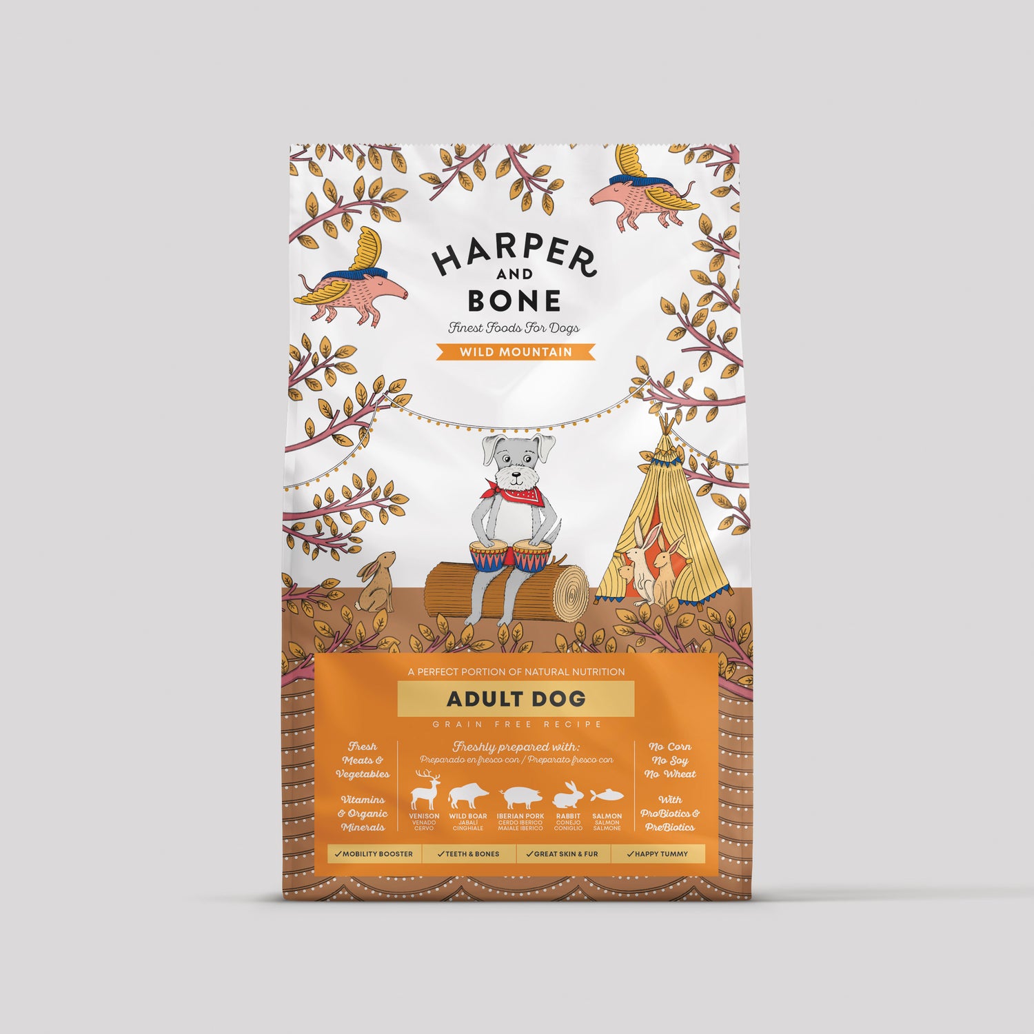 Harper & Bone Adult Dog Wild Mountain für erwachsene Hunde