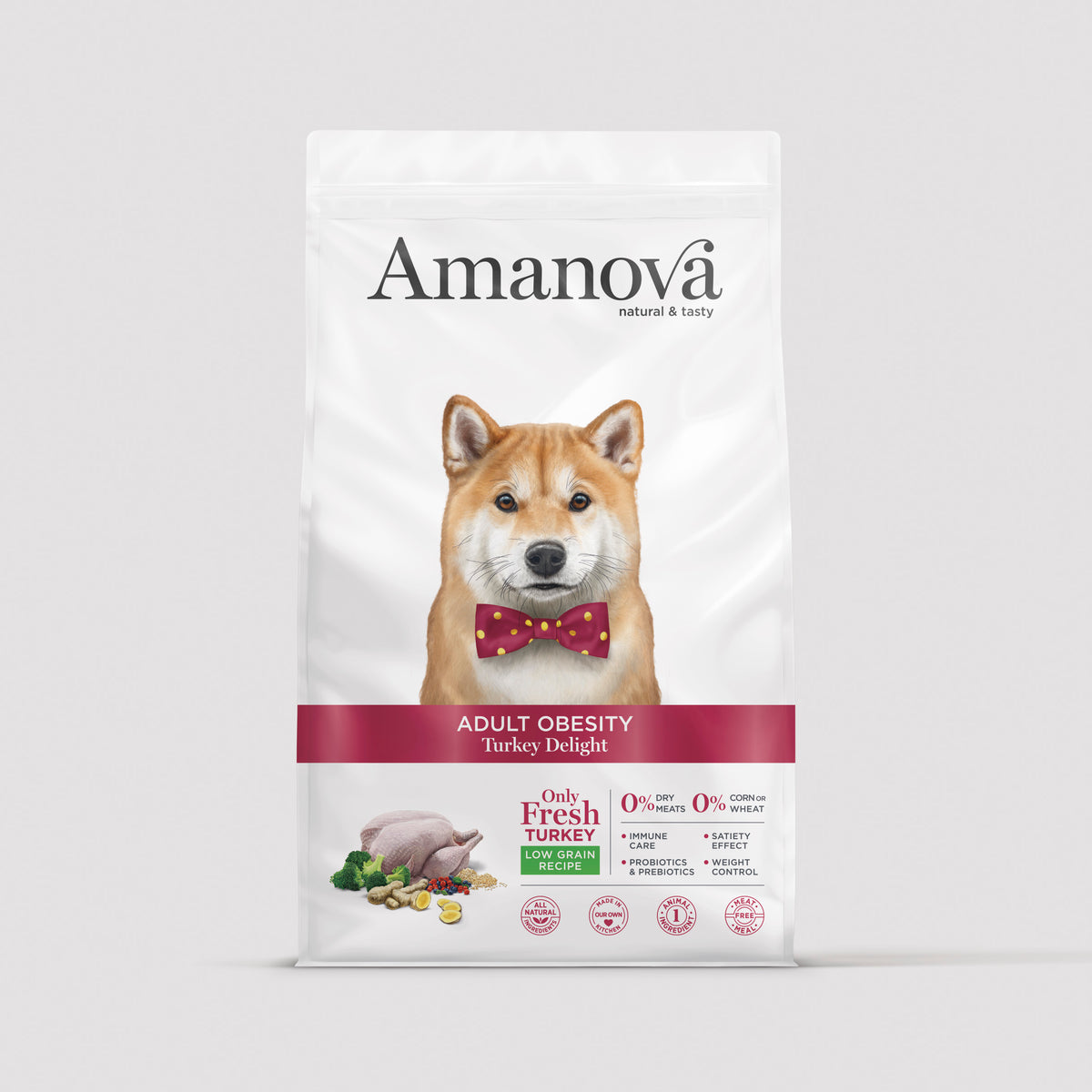 Amanova Adult Obesity Turkey Delight ração para cães