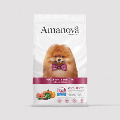 Amanova Adult Mini Sensitive Salmon Deluxe Futter für kleine Hunde