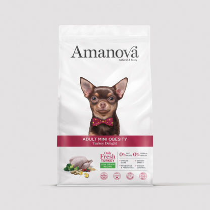 Amanova Adult Mini Obesity hypoallergenic low fat with fresh turkey for small dogs