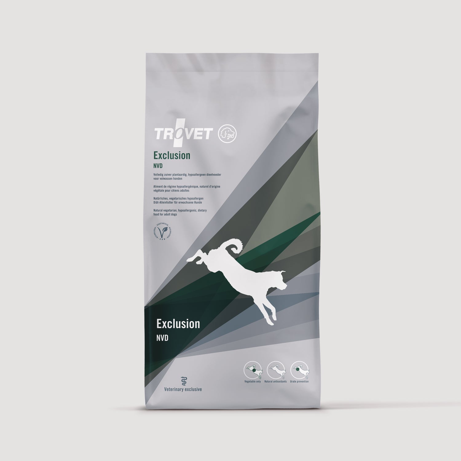 Trovet Exclusion hypoallergenic dog food bag