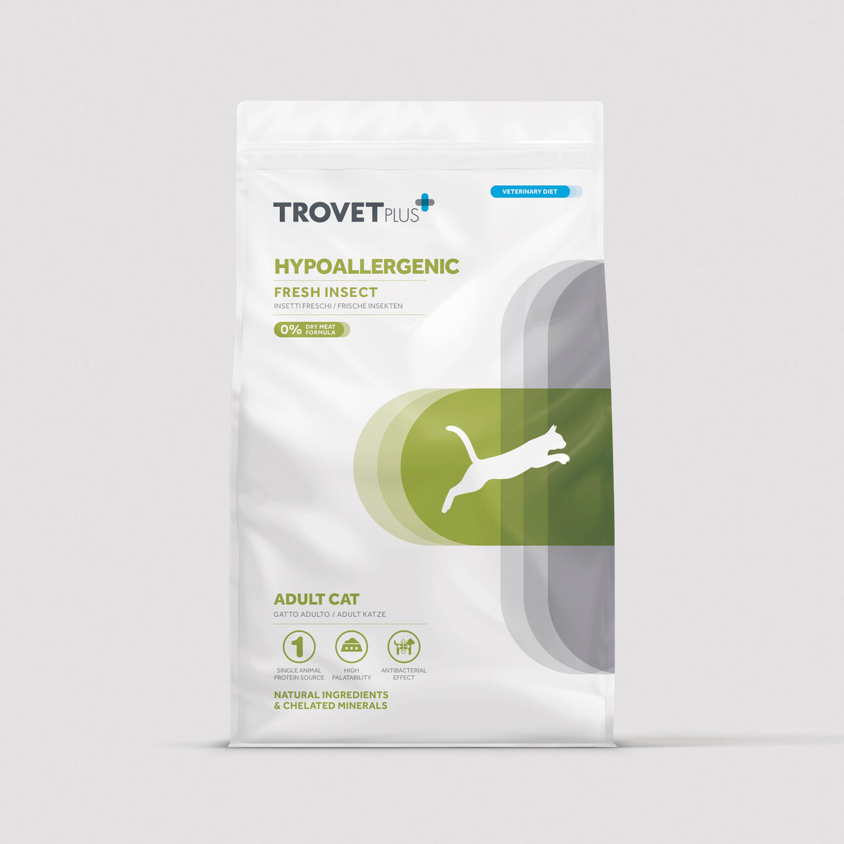 Trovetplus Hypoallergenic com insetos frescos para gatos adultos