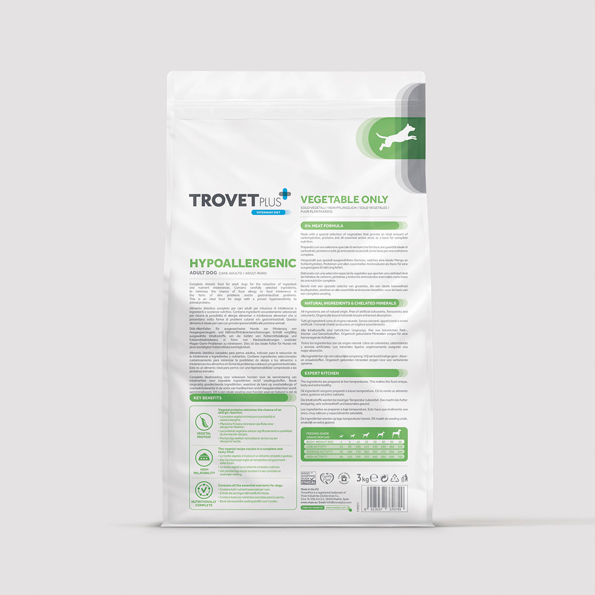 Hypoallergenic - Vegetable only - for dogs