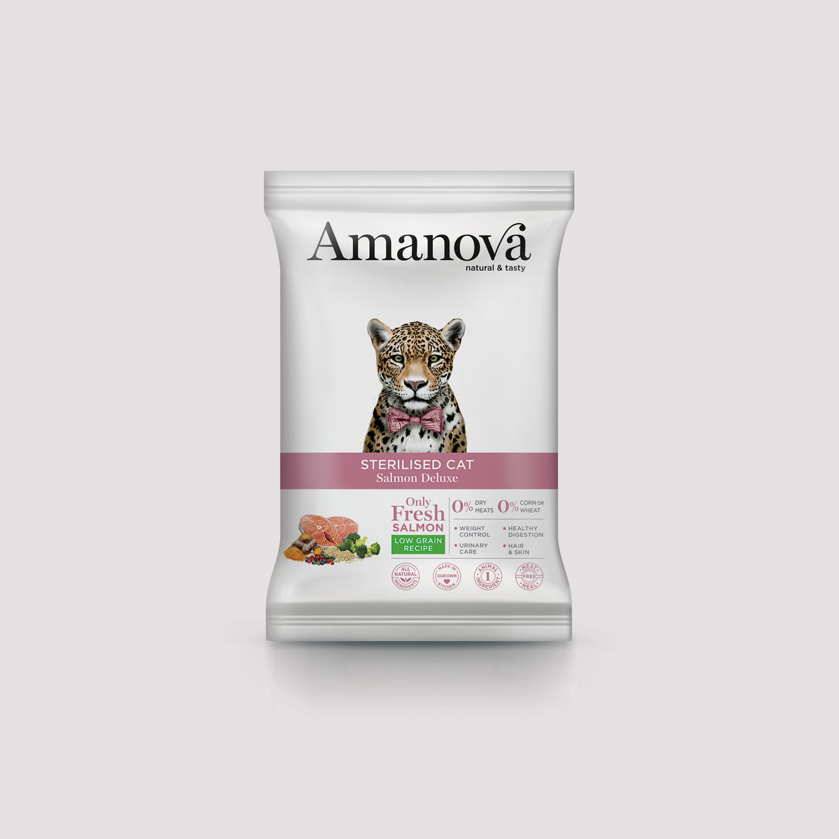Amanova Sterilized Cat wet food salmon for cats, 70g sample