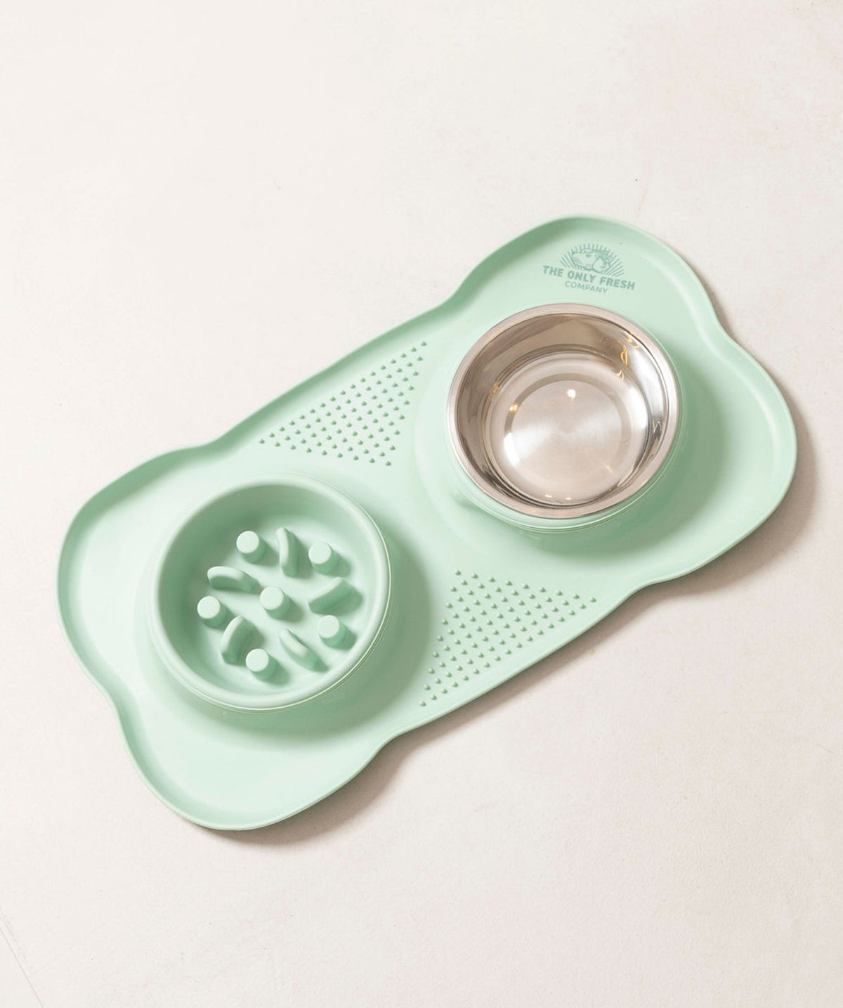 Dinner Set Onlyfresh slow feeder silicone pastel mint