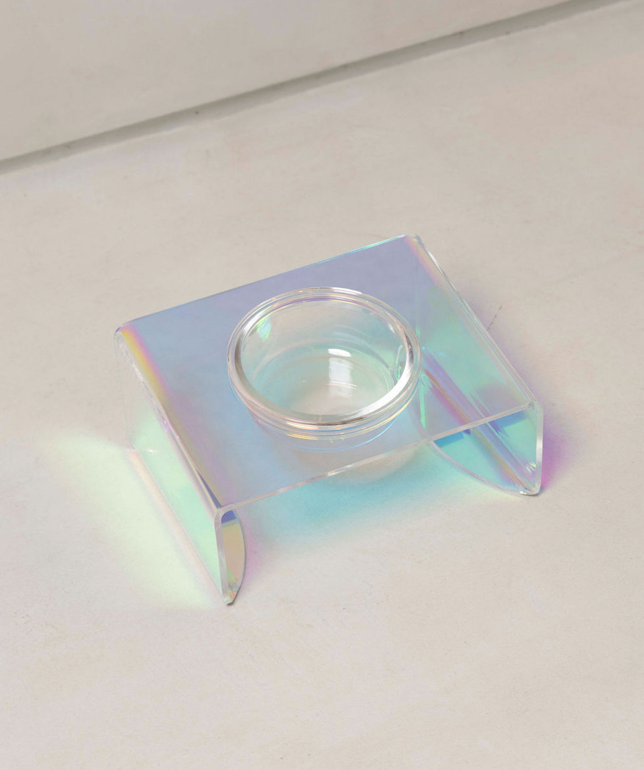 Onlyfresh Single Moon Rainbow iridescent feeder for dogs and cats