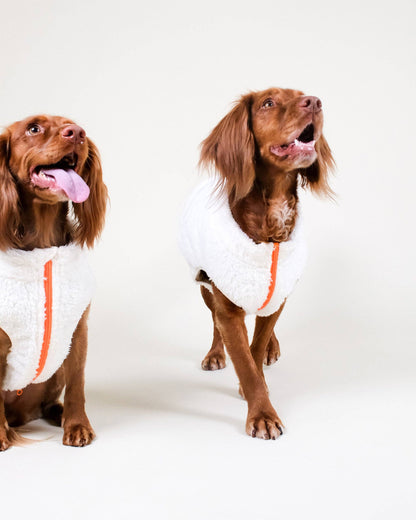 Cream Sherpa Fleece Dog Vest - Chaleco