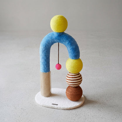 Rascador Zeze Balls Arch Scratcher en forma de arco con juguete para gatos