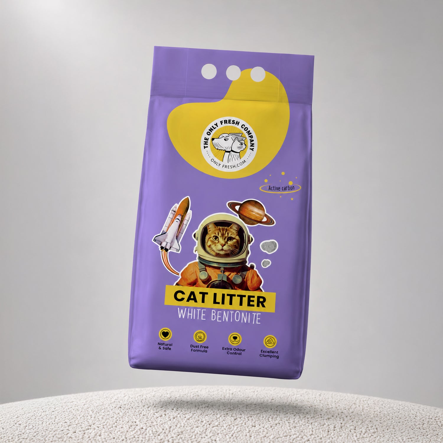 Onlyfresh cat litter with activated carbon clumping and odor control